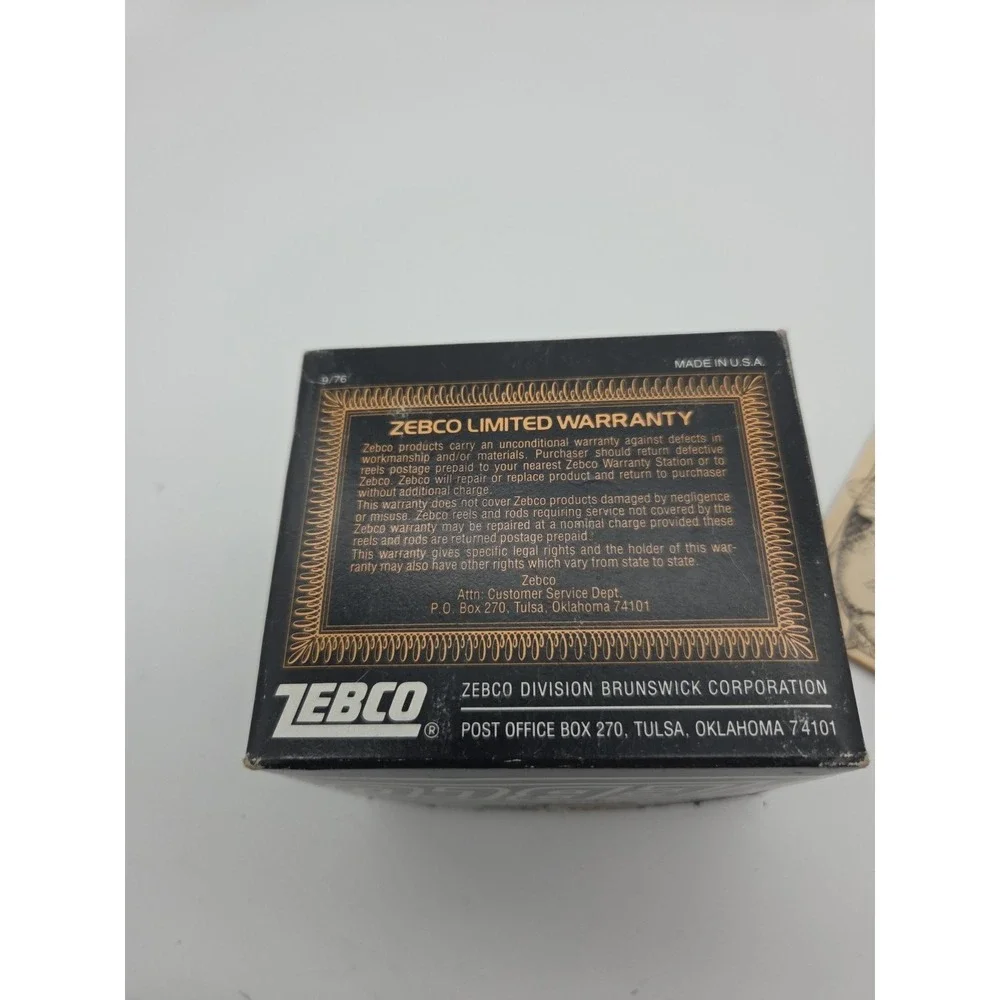 FISHING REEL ZEBCO 202 CLOSED REEL MADE IN AMERICA TESTED WORKING With BOX